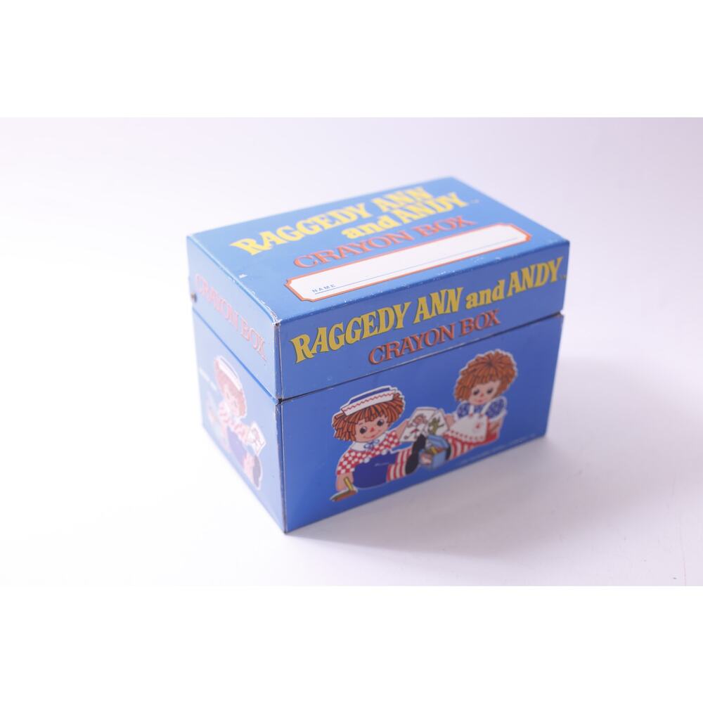 Raggedy Ann and Andy, Crayon Box, Craft, Container, Vintage, ~ 250605-WH 214